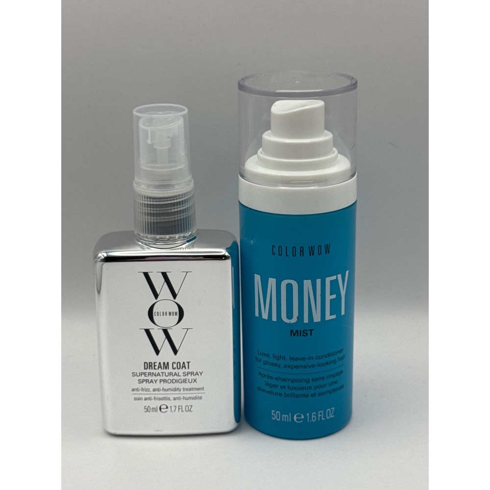 Color Wow Blue Silver Dream Coat & Money Mist Hair Spray Set 50ml Travel Size